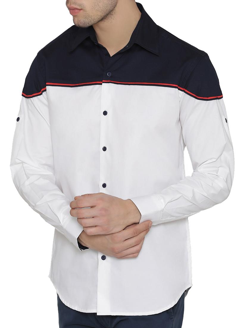 white cotton casual shirt - 14683080 - Zoom Image - 2