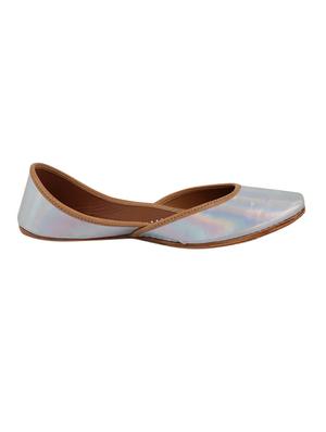 Coral Haze silver leather jutti - 14697694 - Standard Image - 2