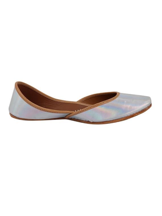 Coral Haze silver leather jutti - 14697694 - Zoom Image - 2