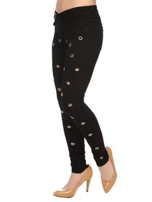 black embellished denim jeans - 14707279 - Standard Image - 2