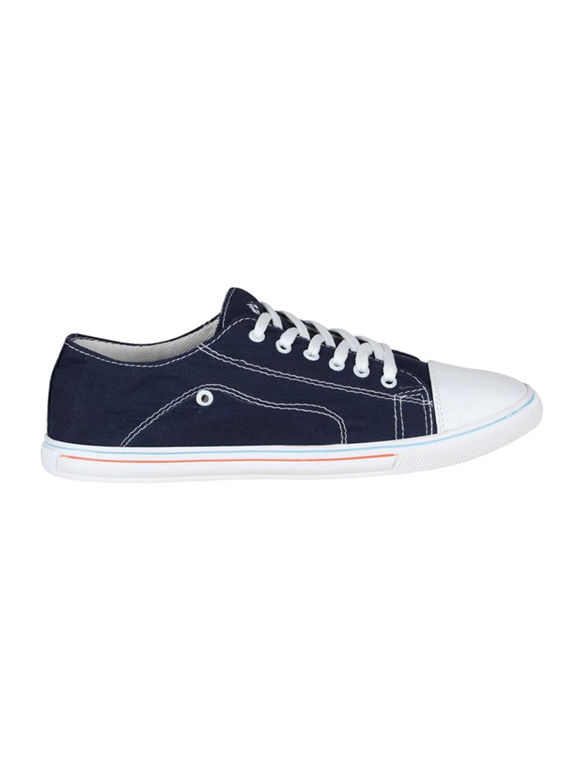 navy canvas lace up sneaker - 14709939 - Zoom Image - 2