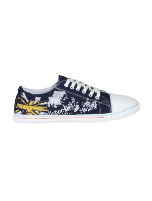 navy canvas lace up sneaker - 14709940 - Standard Image - 2