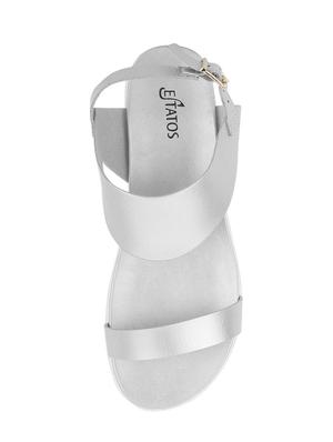 silver back strap sandal - 14714899 - Standard Image - 2