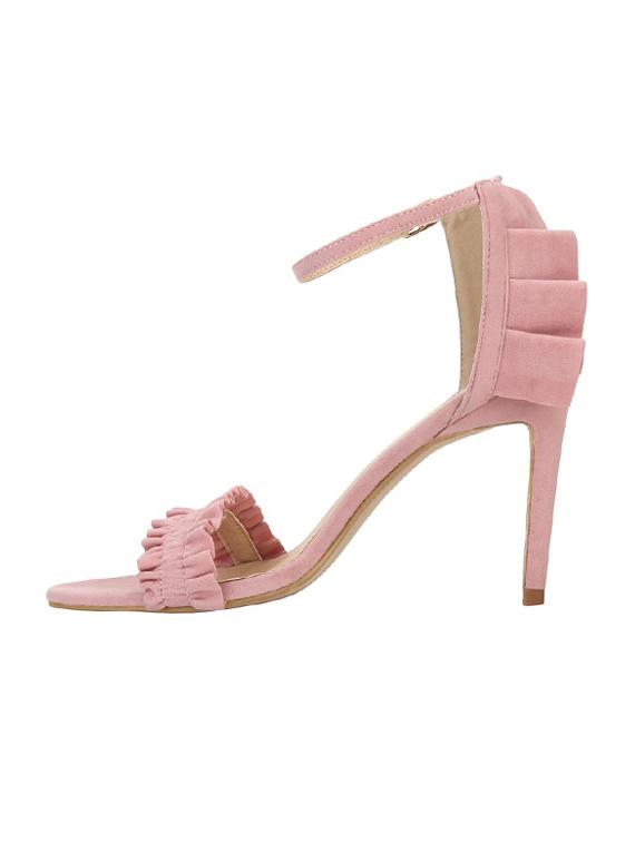 pink leather ankle strap sandals - 14714930 - Zoom Image - 2