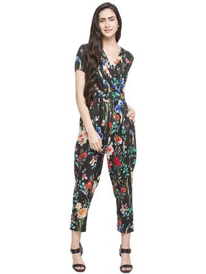 green printed full leg jumpsuit - 14719797 - Standard Image - 2