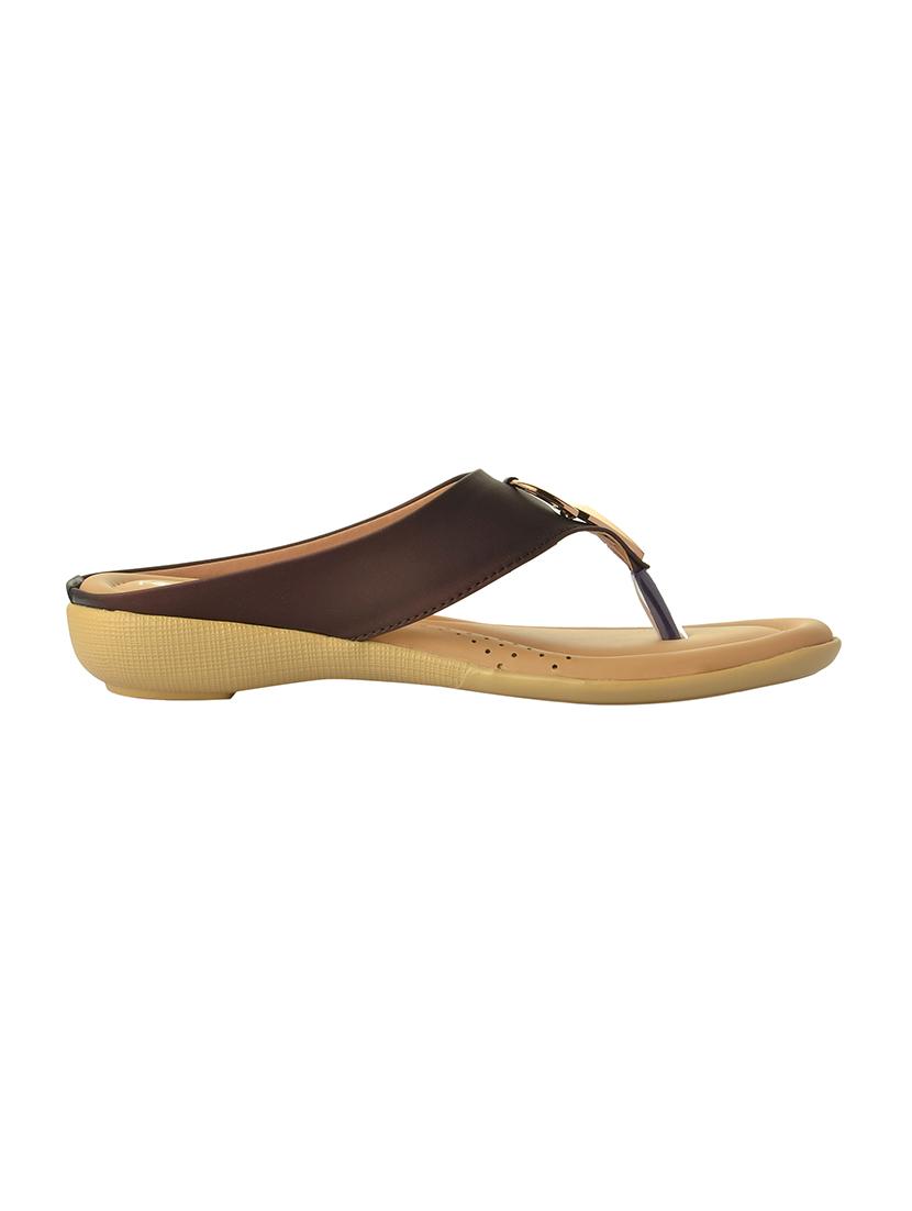 brown pu slippers - 14734898 - Zoom Image - 2