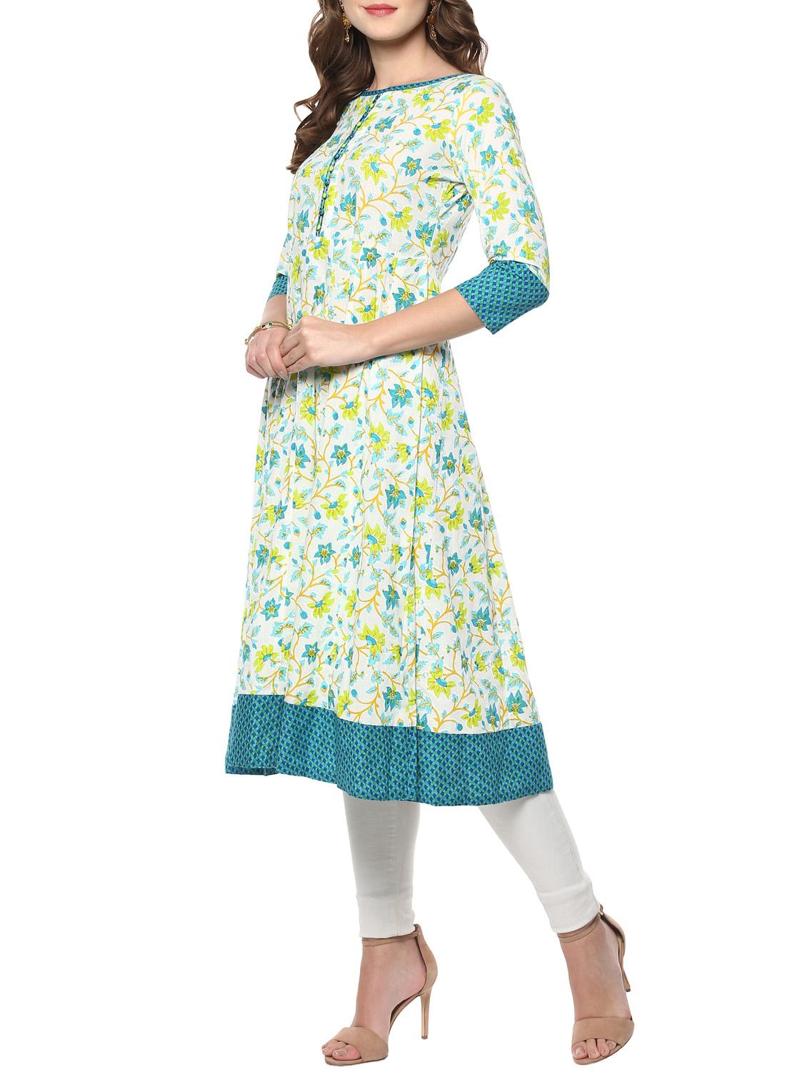Printed anarkali kurta - 14736596 - Zoom Image - 2