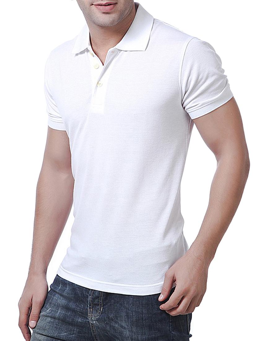 white polyester polo tshirt - 14737462 - Zoom Image - 2