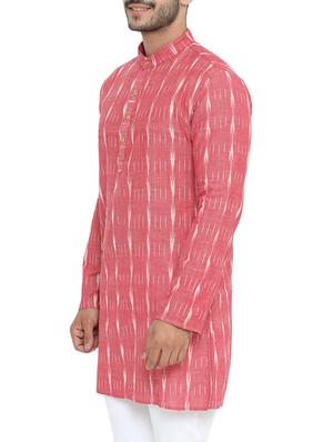 pink cotton long kurta - 14738826 - Standard Image - 2