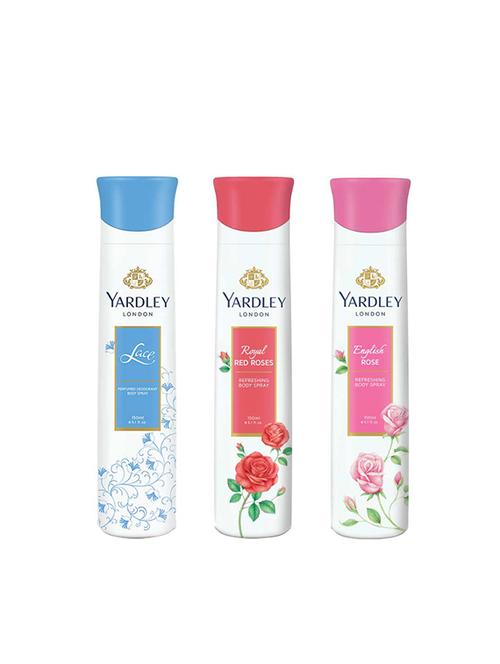 yardley english rose, red roses, lace (pack of 3)deo - 14744348 - Very Small Image - 1