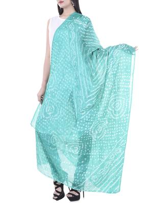 green bandhani dupatta - 14745322 - Standard Image - 2