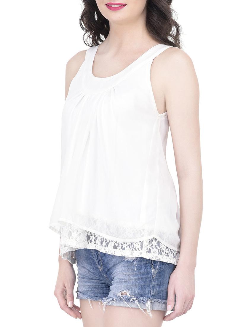 white solid tank top top - 14746011 - Zoom Image - 2