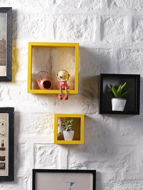 nesting square wall shelf set of 3 shelves - 14746190 - Zoom Image - 2