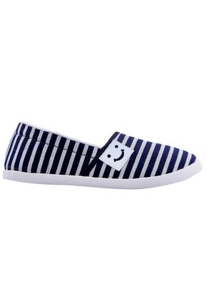 navy canvas slip on casual shoes - 14746709 - Standard Image - 2