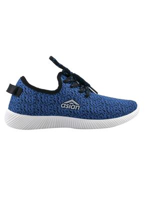 blue canvas laceup casual shoes - 14746711 - Standard Image - 2