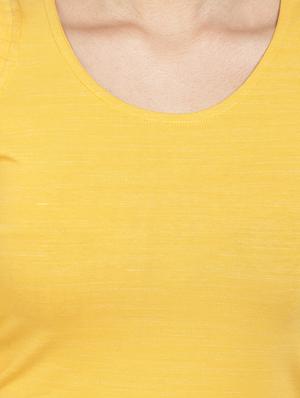yellow cold shoulder dress - 14750866 - Standard Image - 5