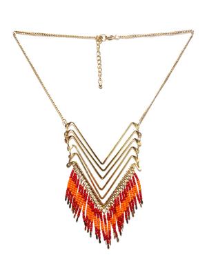 red metal short necklace - 14751138 - Standard Image - 2