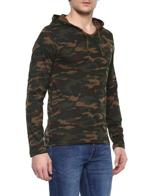 green cotton all over print tshirt - 14751830 - Standard Image - 2