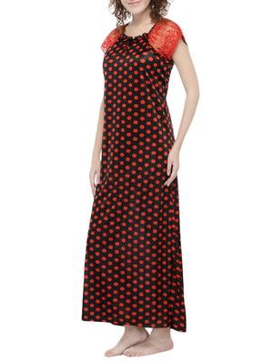 red satin nightwear gown - 14754646 - Standard Image - 2