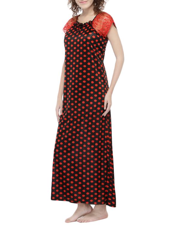 red satin nightwear gown - 14754646 - Zoom Image - 2