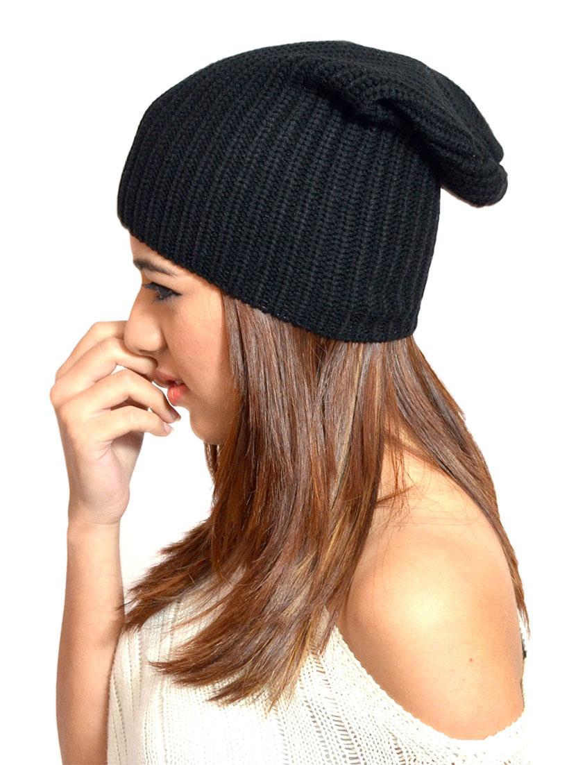 Navy blue woolen cap - 14756272 - Zoom Image - 2