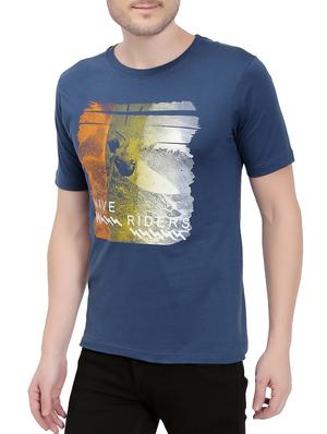 blue chest printed t-shirt - 14762072 - Standard Image - 2