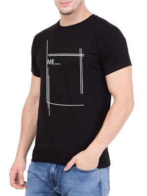 black cotton chest print tshirt - 14763397 - Standard Image - 2