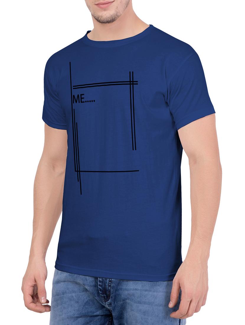 blue cotton chest print tshirt - 14763413 - Zoom Image - 2