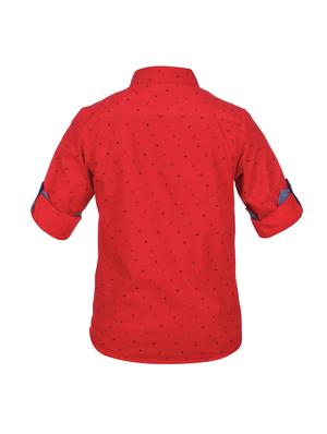 roll up sleeved quirky print shirt - 14766596 - Standard Image - 2