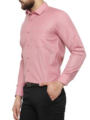 red cotton formal shirt - 14767304 - Standard Image - 2