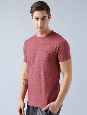 maroon cotton pocket t-shirt - 14769979 - Standard Image - 2