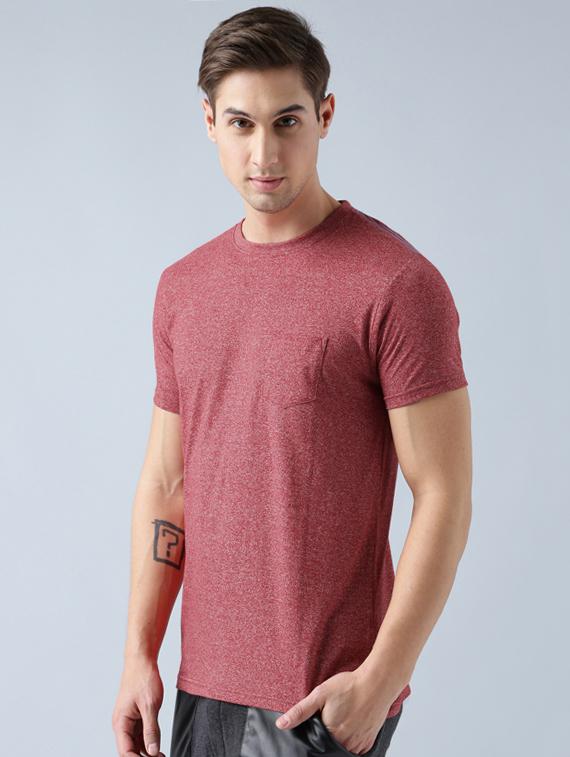 maroon cotton pocket t-shirt - 14769979 - Zoom Image - 2