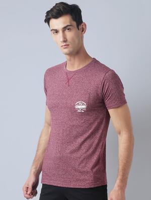 maroon cotton pocket t-shirt - 14769994 - Standard Image - 2