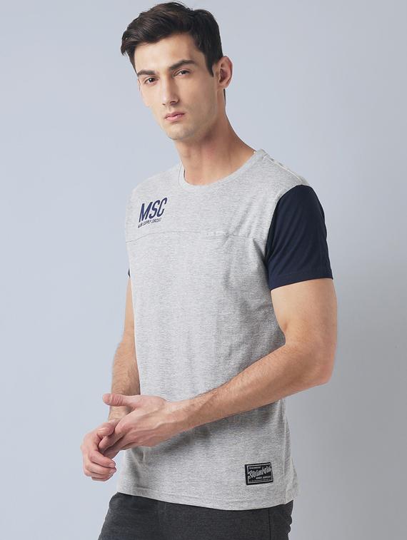 grey cotton back print t-shirt - 14770000 - Zoom Image - 2