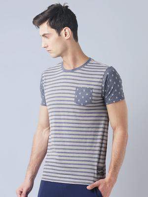 grey cotton pocket t-shirt - 14770021 - Standard Image - 2
