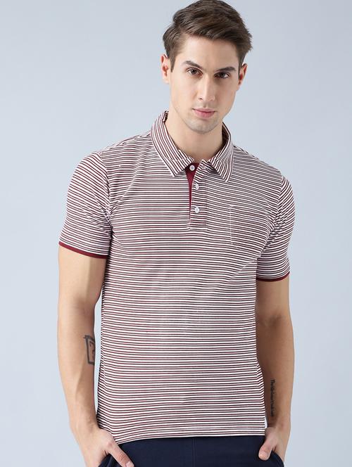 maroon cotton pocket t-shirt - 14770022 - Standard Image - 1