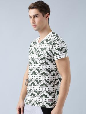 green cotton all over print tshirt - 14770040 - Standard Image - 2