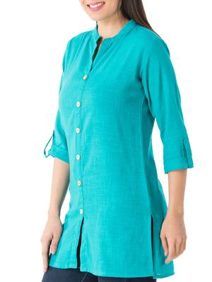 solid straight kurti - 14770706 - Standard Image - 2