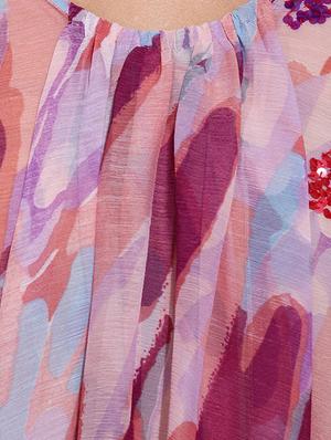 pink georgette shift dress - 14770901 - Standard Image - 5