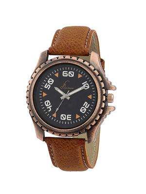jack klein stylish round brown dial brown strap analogue wrist watches - 14771675 - Standard Image - 2