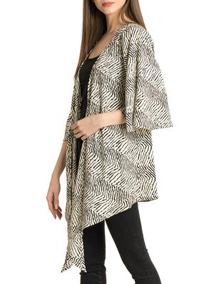 black printed crepe tunic - 14771917 - Standard Image - 2