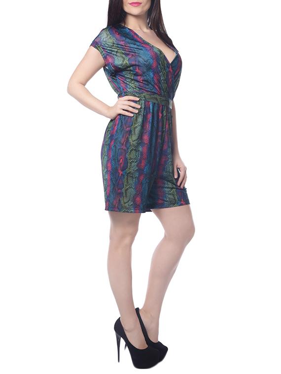 multi colored knee jumpsuit - 14773226 - Zoom Image - 2