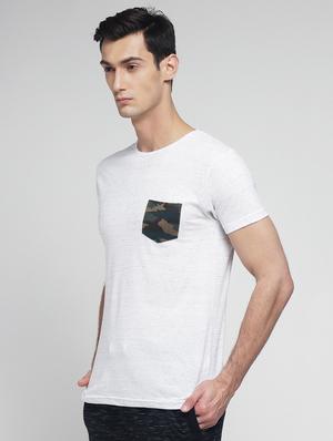white cotton pocket t-shirt - 14773749 - Standard Image - 2