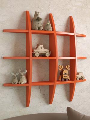 living dã©cor globe shape floating wall shelves rack –orange - 14774251 - Standard Image - 2