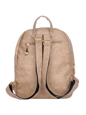 beige leatherette fashion backpack - 14777034 - Standard Image - 2