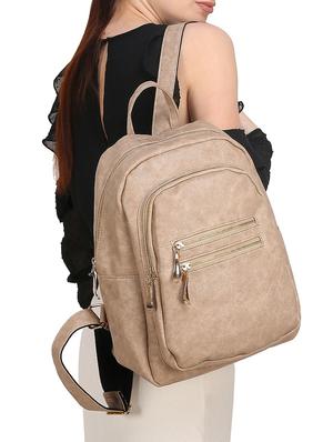 beige leatherette fashion backpack - 14777034 - Standard Image - 5