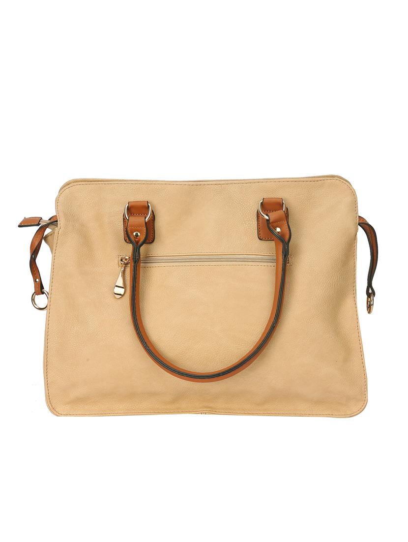 beige leatherette regular handbag - 14777096 - Zoom Image - 2