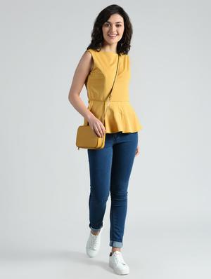 mock neck peplum top - 14778879 - Standard Image - 5
