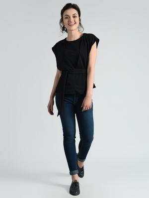 side tie up charcoal top - 14778886 - Standard Image - 5