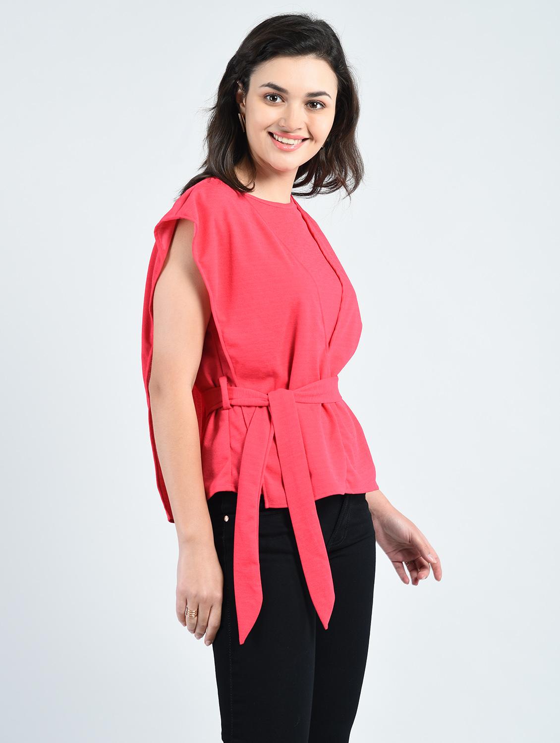 side tie-up layered top - 14778889 - Zoom Image - 2